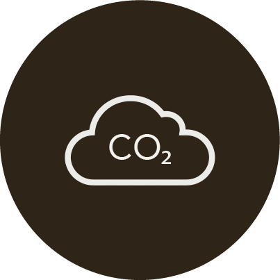 Ikon for mindre CO₂ i alle led